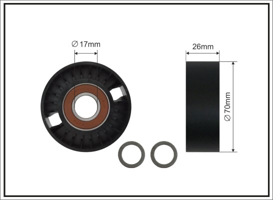 Tensioner Pulley, V-ribbed belt - 500336 SC CAFFARO